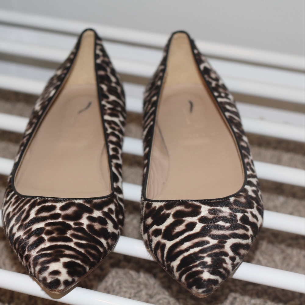 J Crew Calf Hair Flats
